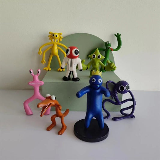 Rainbow Friends Pink Blue Statue