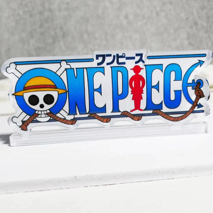 ONE PIECE Anime Logo 4*9.5cm Surface Film Back Glue Tearable 2 Style Action Figure Model Matching