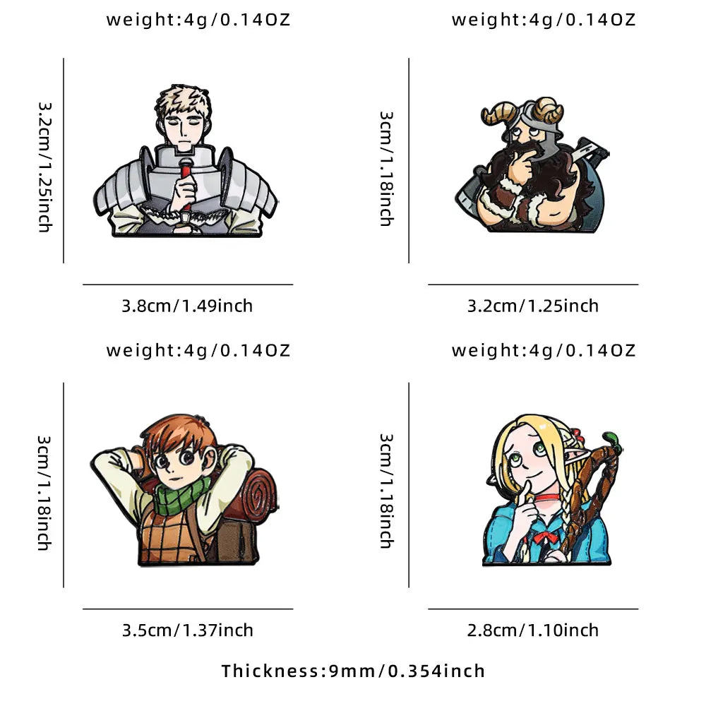 Dungeon Meshi Enamel Pins