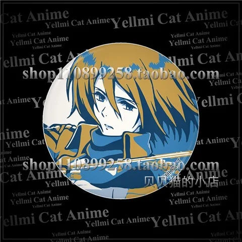 Attack on Titan Badge Levi Ackerman Mikasa Ackerman Erwin Smith Hange Zoe Ymir Goddess Pin Brooch Accessory Keychain Anime