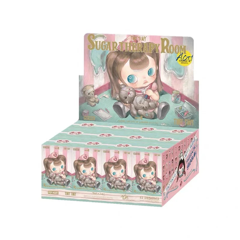 POP MART TINYTINY Sugar Therapy Room Unlock The Key of Answers Series Genuine Blind Box Guess Toys Bag Mystery Box  Ornament
