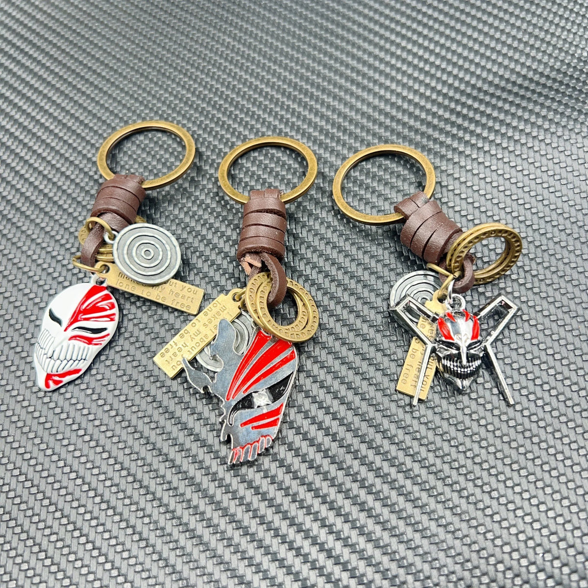 26cm Bleach Mini Tensa Zangetsu Sword Keychain for Fans Anime Peripherals Kurosaki Ichigo Metal Mask Pendant Keychain Gifts
