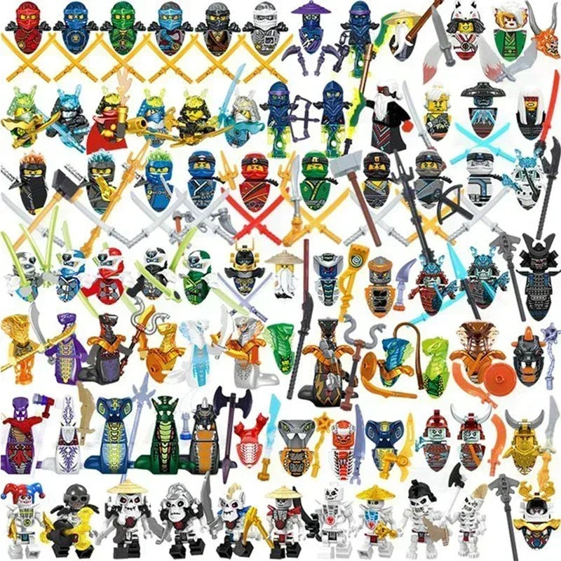 Hot Toys Anime Characters 24 Pieces Ninja Mini Figure Building Block Toys Mini Doll Doll Figure Blocks Kids Toys Birthday Gifts