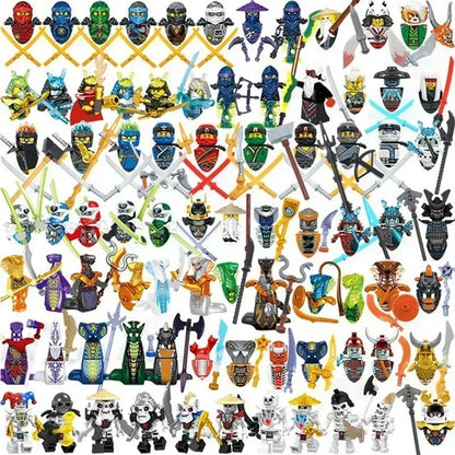 Hot Toys Anime Characters 24 Pieces Ninja Mini Figure Building Block Toys Mini Doll Doll Figure Blocks Kids Toys Birthday Gifts