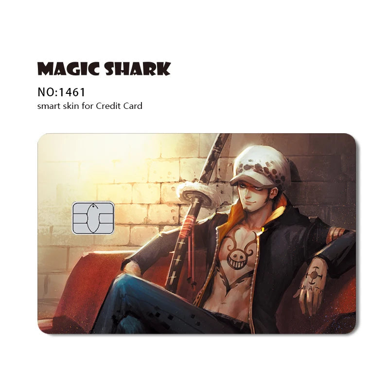 Hot Sale Maigc Shark Anime One-Pieces Chopper Luffy Nami Waterproof Front Side Sticker Film Skin for Credit Debit Card