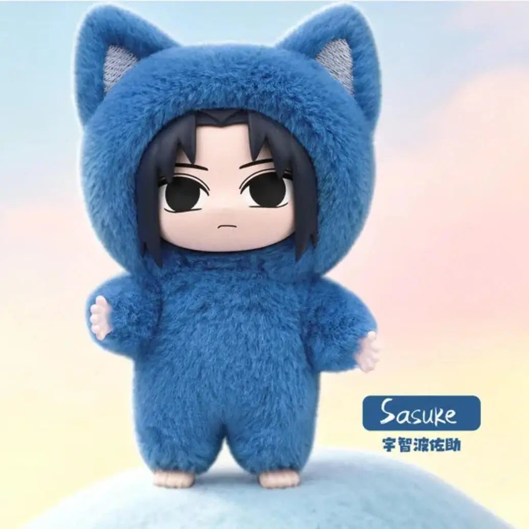 EAKI Naruto Kitten Land Series V3 Plush Blind Box Itachi Sasuke Obito Cute Peripheral Doll Soft Figure Toy Surprise Pendant Gift