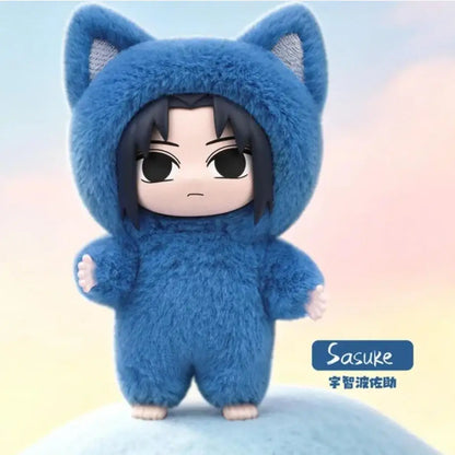 EAKI Naruto Kitten Land Series V3 Plush Blind Box Itachi Sasuke Obito Cute Peripheral Doll Soft Figure Toy Surprise Pendant Gift