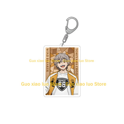 Wind Breaker character Hayato Suo Toma Hiragi Ren Kaji Jo Togame Haruka Sakura square Acrylic keychain Bag pendant Anime Toy
