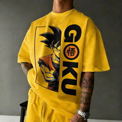 2026 New Summer Dragon Ball 40th Anniversary Wukong 100% Cotton Anime Printed T-shirt Extra Size Casual Streetwear Unisex Y2k