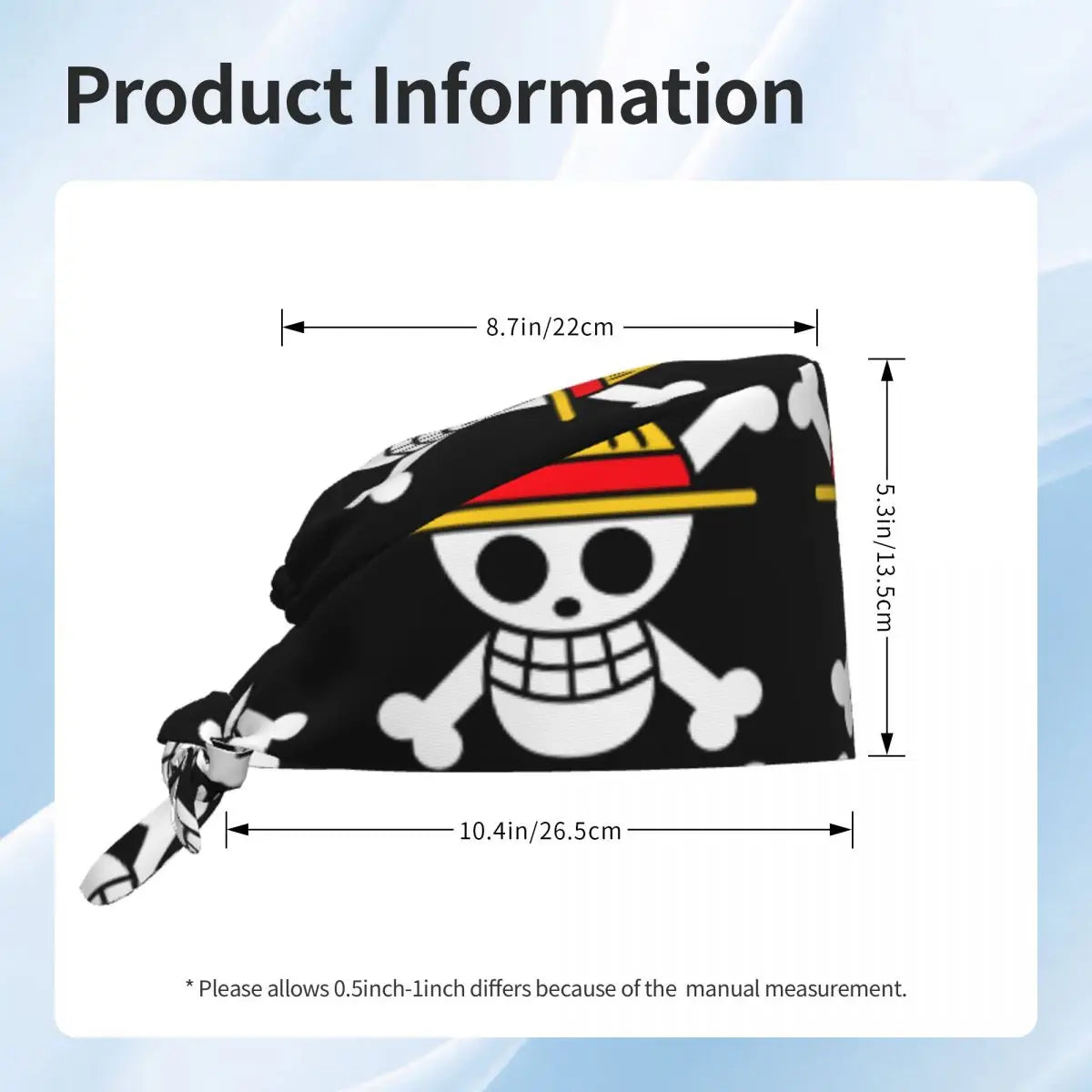 One Piece Skull Scrubs Cap