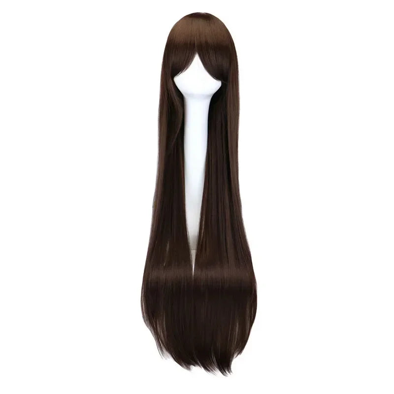 100 Cm Harajuku Cosplay Wig For Noragami Go Hiyori Dark Brown Heat Resistant Synthetic Hair Wigs Costume Party Peruca Peluca