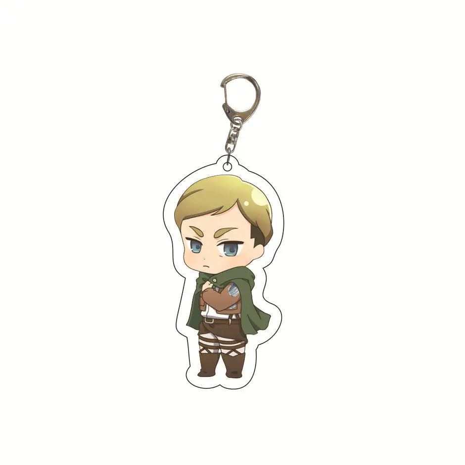 Attack on Titan Acrylic Keychain Custom Logo Print School Bag Creative Pendant Wholesale Stock
