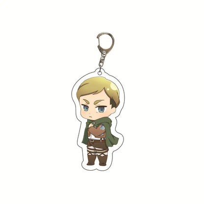 Attack on Titan Acrylic Keychain Custom Logo Print School Bag Creative Pendant Wholesale Stock