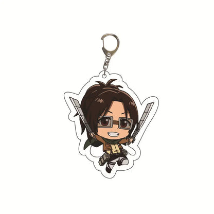 Attack on Titan Acrylic Keychain Custom Logo Print School Bag Creative Pendant Wholesale Stock