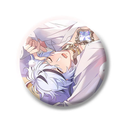 Cartoon Anime Game Nu: Carnival Eiden Yakumo Olivine Kuya Blade Metal Badge Button Brooch Pin Cosplay Cute keychains fans Gifts