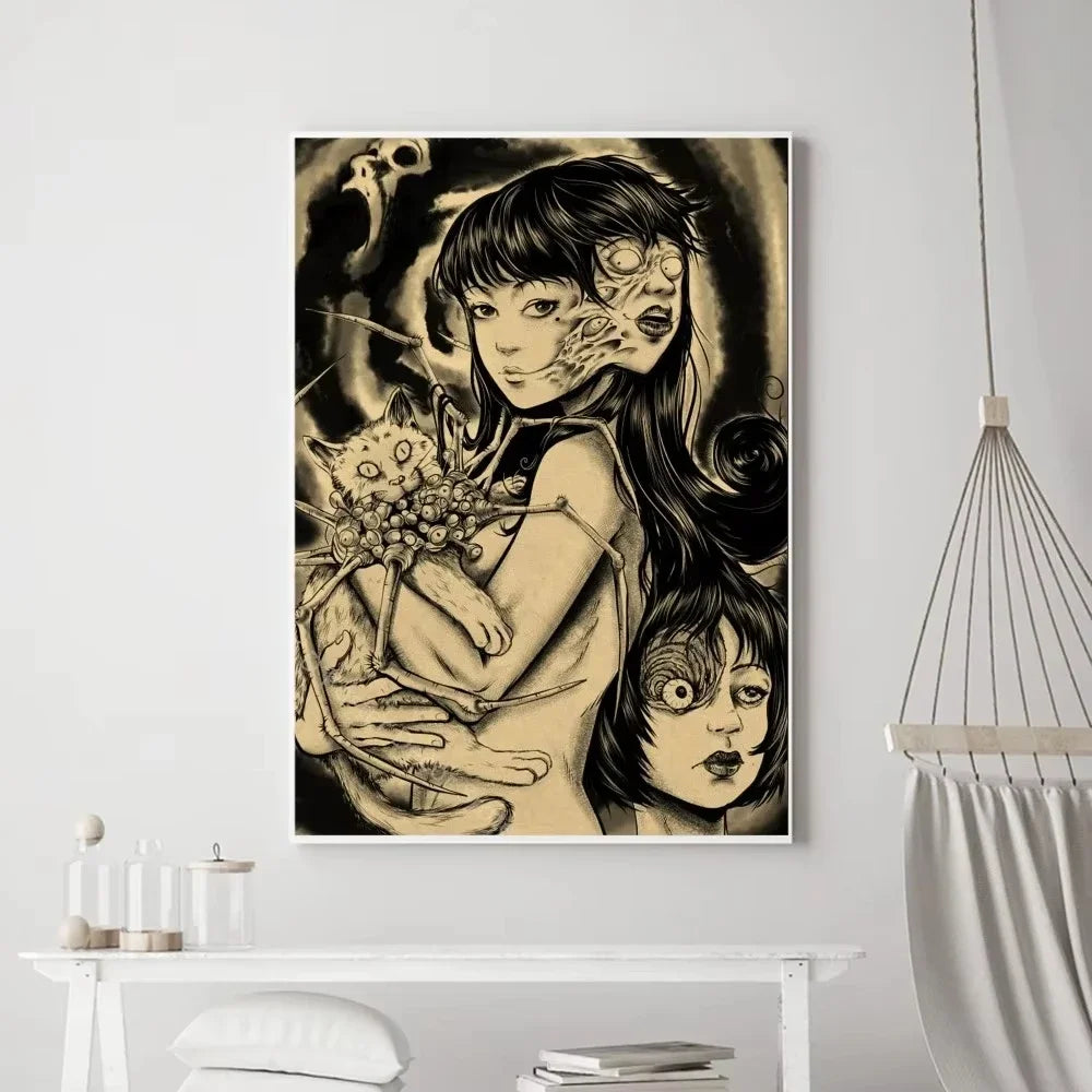Junji Ito Horror Canvas Poster