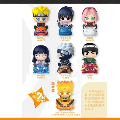 Naruto Shippuden Ninja&Beast Together Blind Box Cute Anime Uchiha Sasuke Kakashi Mini Figurine Collection Toys