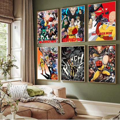 One Punch Man Saitama Wall Poster