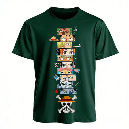 2026 One Piece Anime Luffy Zoro Ace T Shirt Men Summer Cotton Short Sleeve Graphic Tee Harajuku Streetwear Vintage Casual Tops