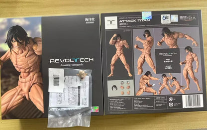 In Stock 100% Original Kaiyodo Reissue Eren Yeager NR084 Attack on Titan Amazing Yamaguchi Revoltech Attack Titan Model Toys