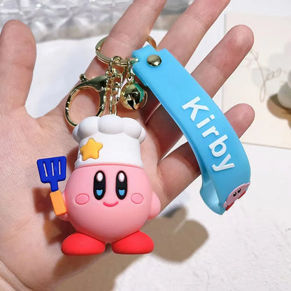 Kirby Cartoon Keychains For Bag Car Key Chains Gift Decoration
