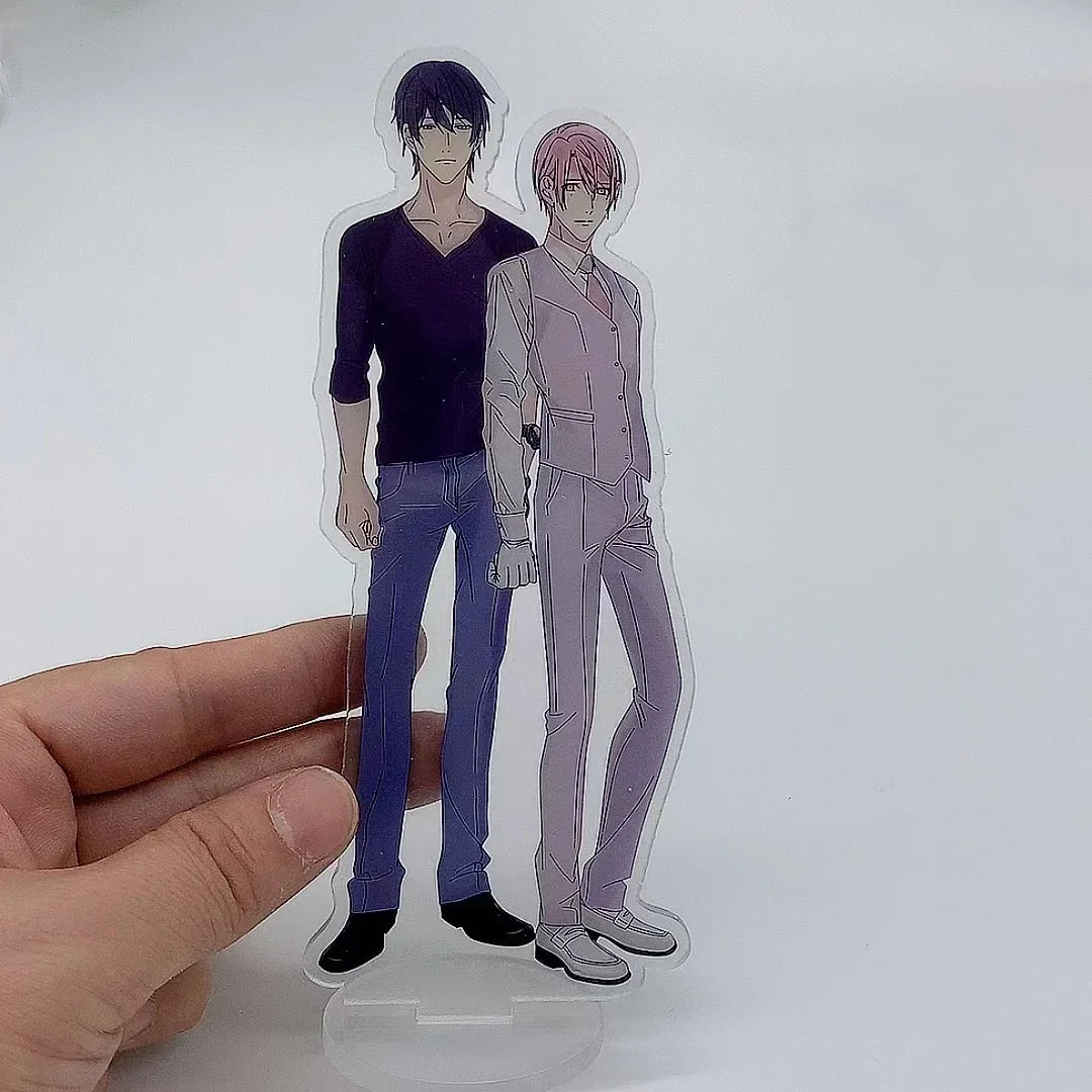 Anime 10 Ten Count Shirotani Kurose Yaoi Rihito Takarai Yaoi BL Couples Stand Figure Model Display Desk Decoration Accessories