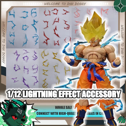 In Stock Dragon Ball SHF Super Saiya Ssj2 Goku 1/12 3.0 Lightning Effect Accessories Anime Action Figures Custom Model Toys