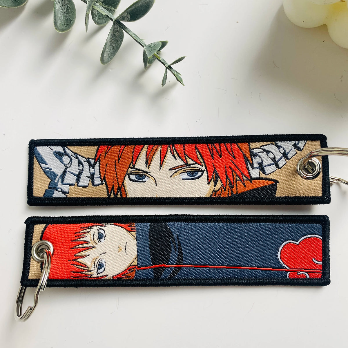 Anime Character Embroidered Keychain