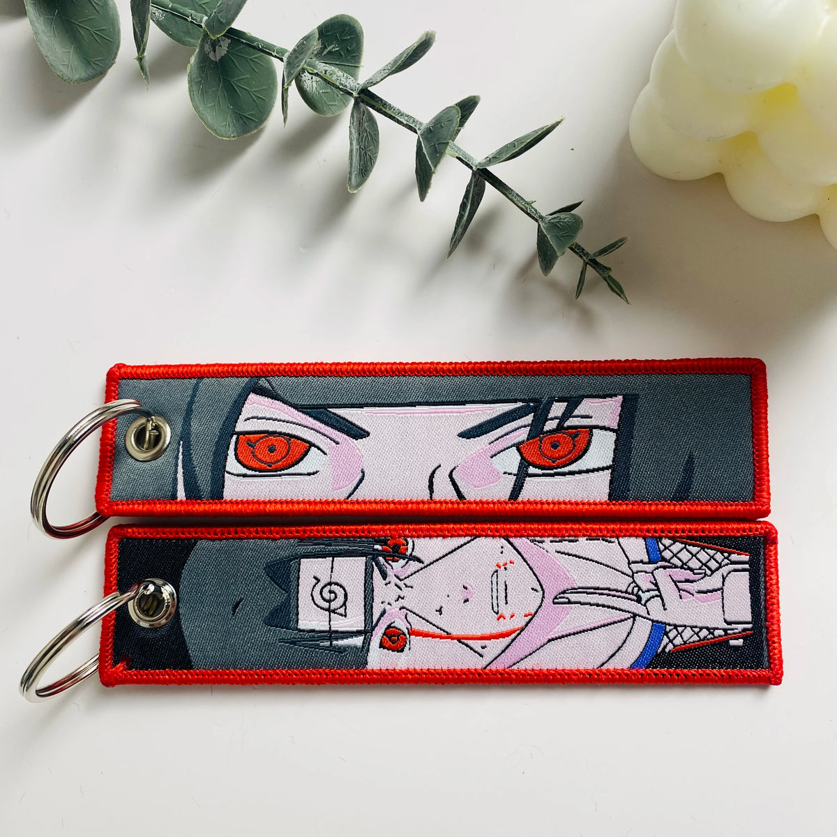 Anime Character Embroidered Keychain