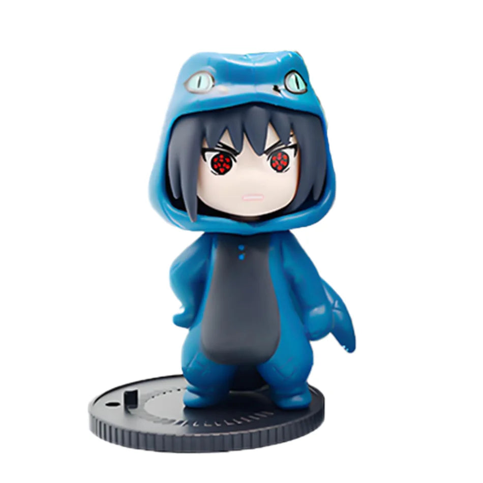 9pcs Naruto surprise box cartoon decoration model Sasuke Uchiha cherry blossom Cosplay action figure decorations and gifts.