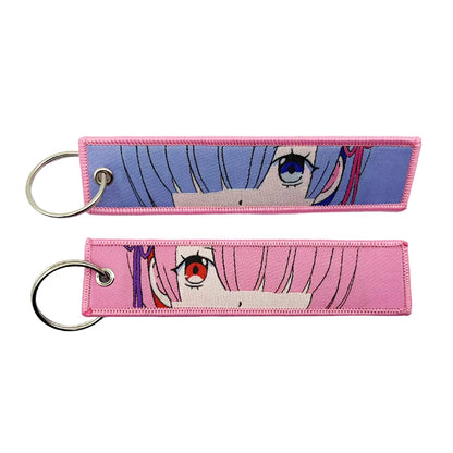 Anime Lock Embroidery Keychain