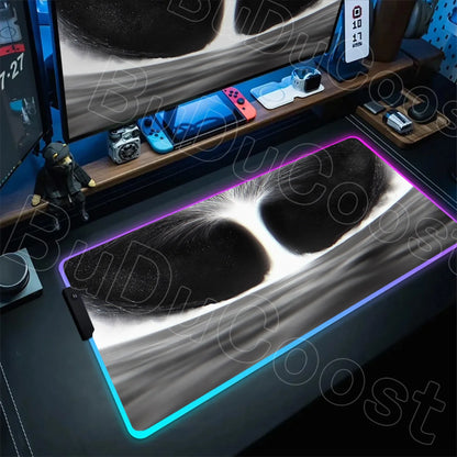 Large RGB LED Mousepad Attack on Titan Mouse Pads Anime Cool Gaming Tapis De Souris Carpet Laptop XXL Gabinete Gamer Accessories