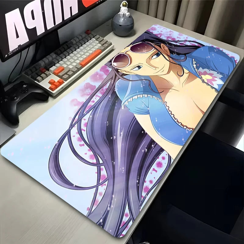 Mouse Pad Anime XL Gaming Accessories One Piece Nico Robin Keyboard Pad PC Computer Rubber Desk Mat Gamer Carpet Office Mousepad