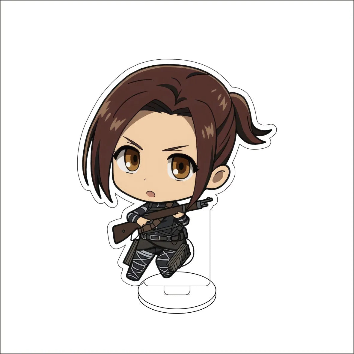 10CM Anime ‌Attack on Titan Cos Eren Jaeger Mikasa Ackerman Levi Ackerman Hanji Zoe Figure Acrylic Stand Cute Ornaments Gifts