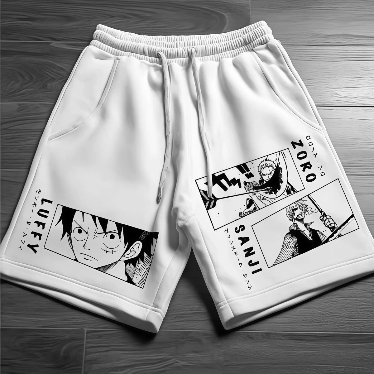 One Piece Men's and Women's Cotton Shorts Roronoa Zoro Anime Sweatpants Summer and Spring Trendy Fashion Versatile Pants