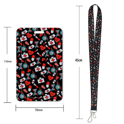 100 Styles Anatomy Credential Holder Keychains Neck Lanyard Pass Card Anime Credit Card Holder Keychain Straps Wholesale