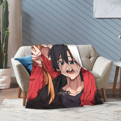 Sword Art Online Kirito Asuna Throw Blanket