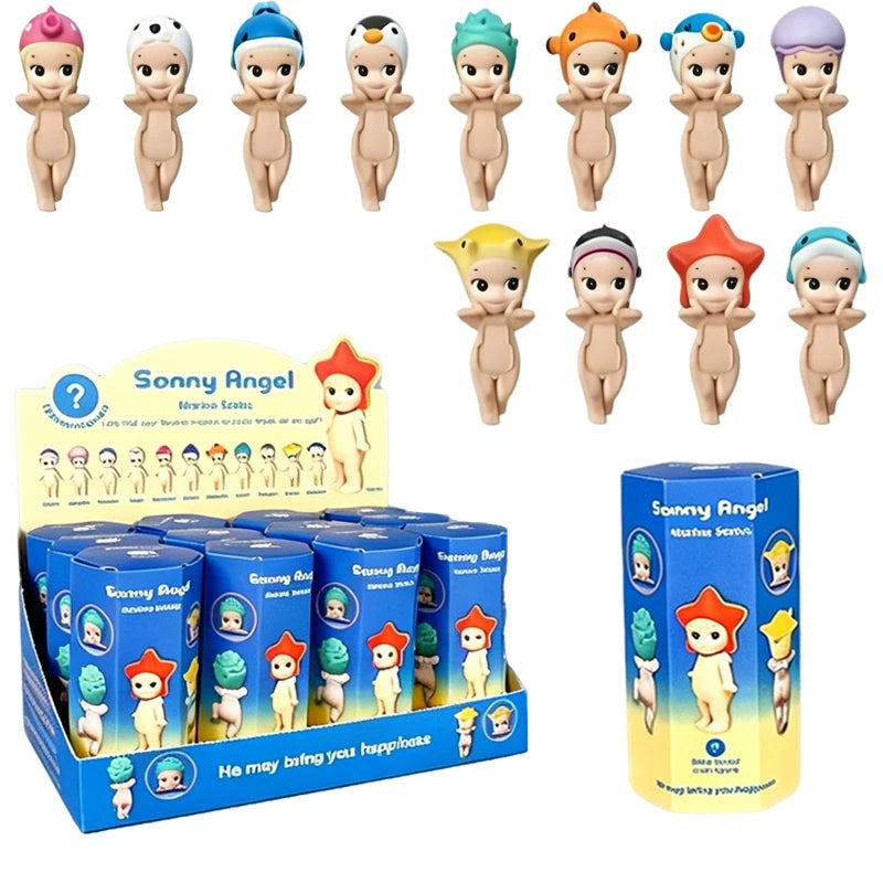 New Cute Angel Animal Blind Box Marine Animal Series Anime Figures Cute Animal Ver.1 Ver.2 Ver.3 Ver.4 Ornaments Dolls Gift