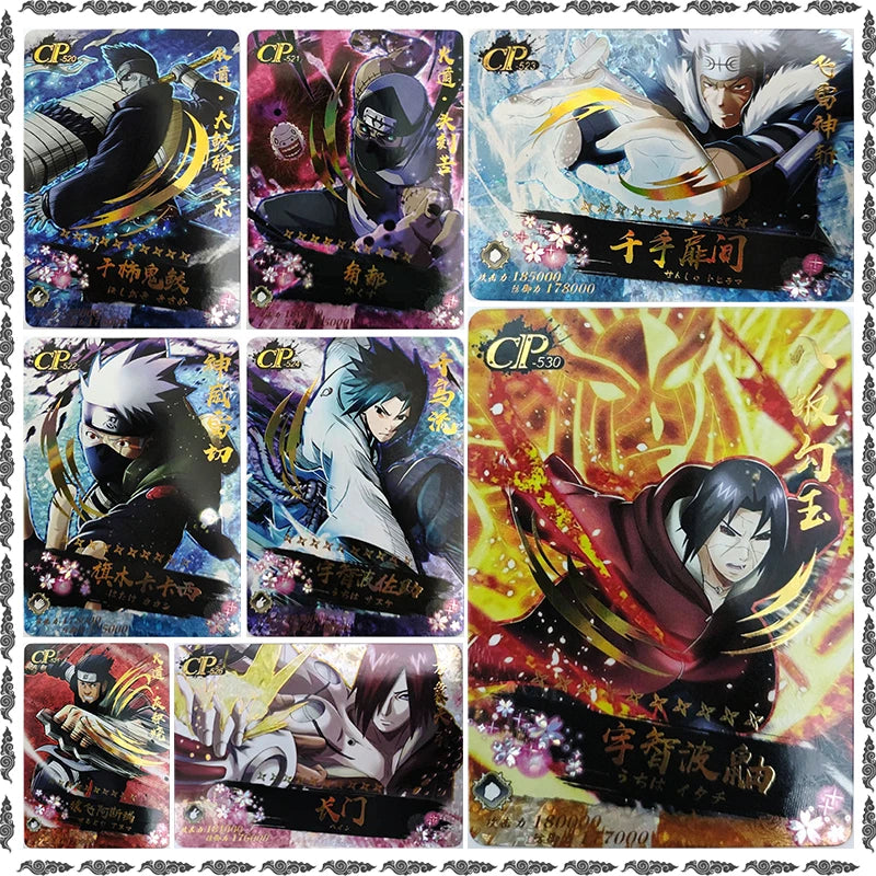 Anime NARUTO Rare Itachi Hoshigaki Kisame Nagato Sarutobi Asuma Kakuzu Sasuke Kakashi Game CP Collectible Card Birthday Toy Gift