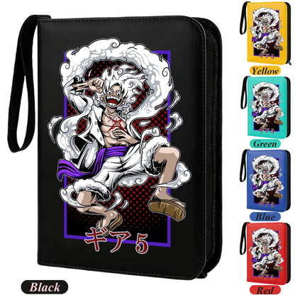 400pcs Anime ONE PIECE Zipper Card Album Book Collection Card Storage Folder Hold Zoro Luffy Game Cards Binder Holder Protector