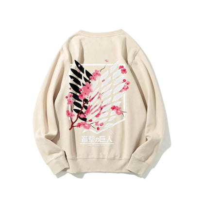 Anime Attack on Titan Sweatshirt Casual Streetwear Men Women Round-neck Pullover Hoodie Sweater Long Sleeves Top Autumn Trendy