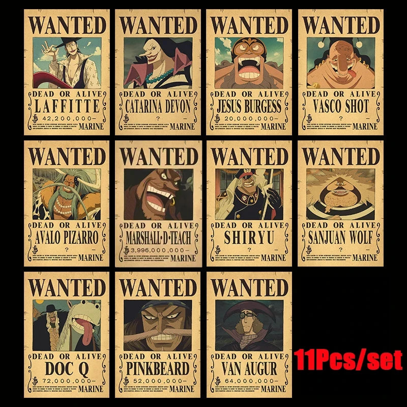 One Piece Luffy Wanted Posters