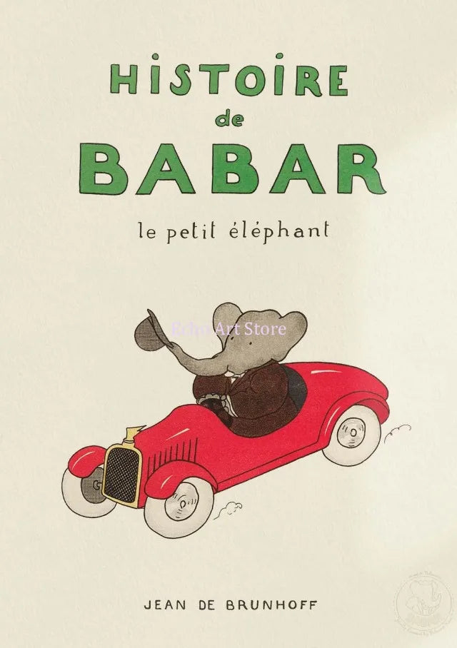 Babar Family Car Canvas Poster