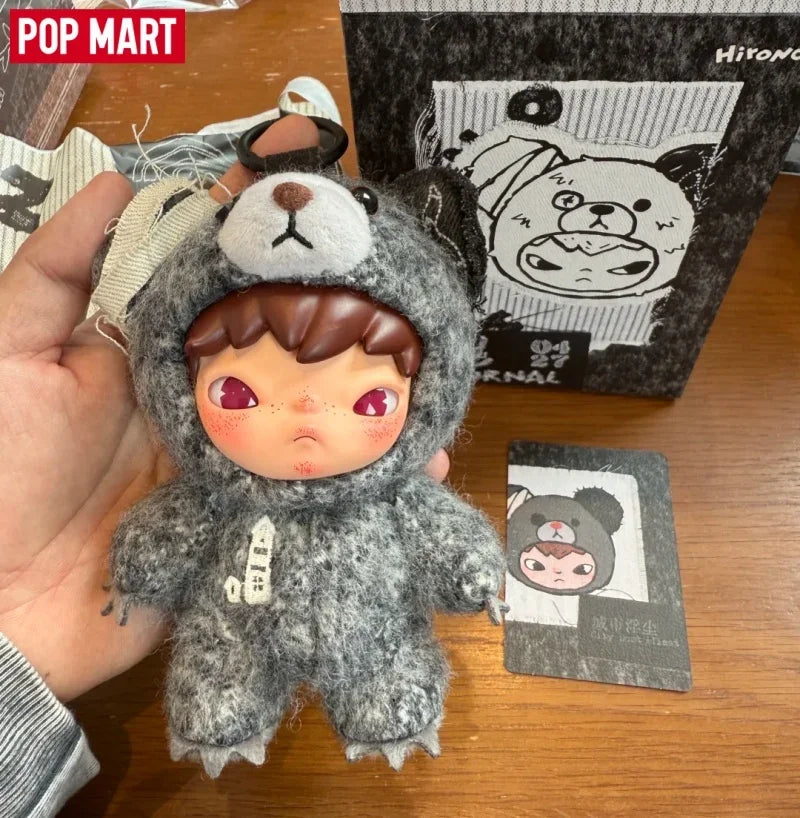 POP MART Genuine Hirono Road Journal Series Vinyl Face Blind Box Plush Doll Pendant Decoration Collection Christmas Gift Toys