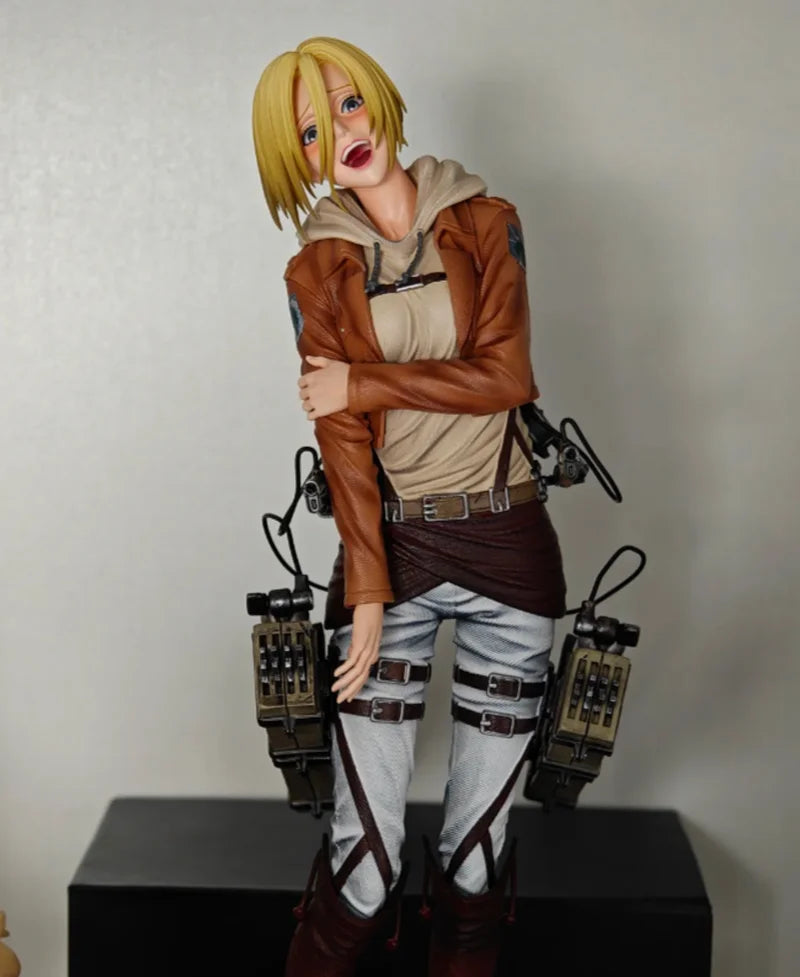 Attack On Titan Annie Leonhart Fully Painted Sprayed GK Figure Collectible Anime Statue Desktop Decor For Anime Fans Collectors