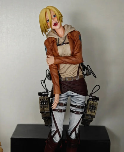 Attack On Titan Annie Leonhart Fully Painted Sprayed GK Figure Collectible Anime Statue Desktop Decor For Anime Fans Collectors