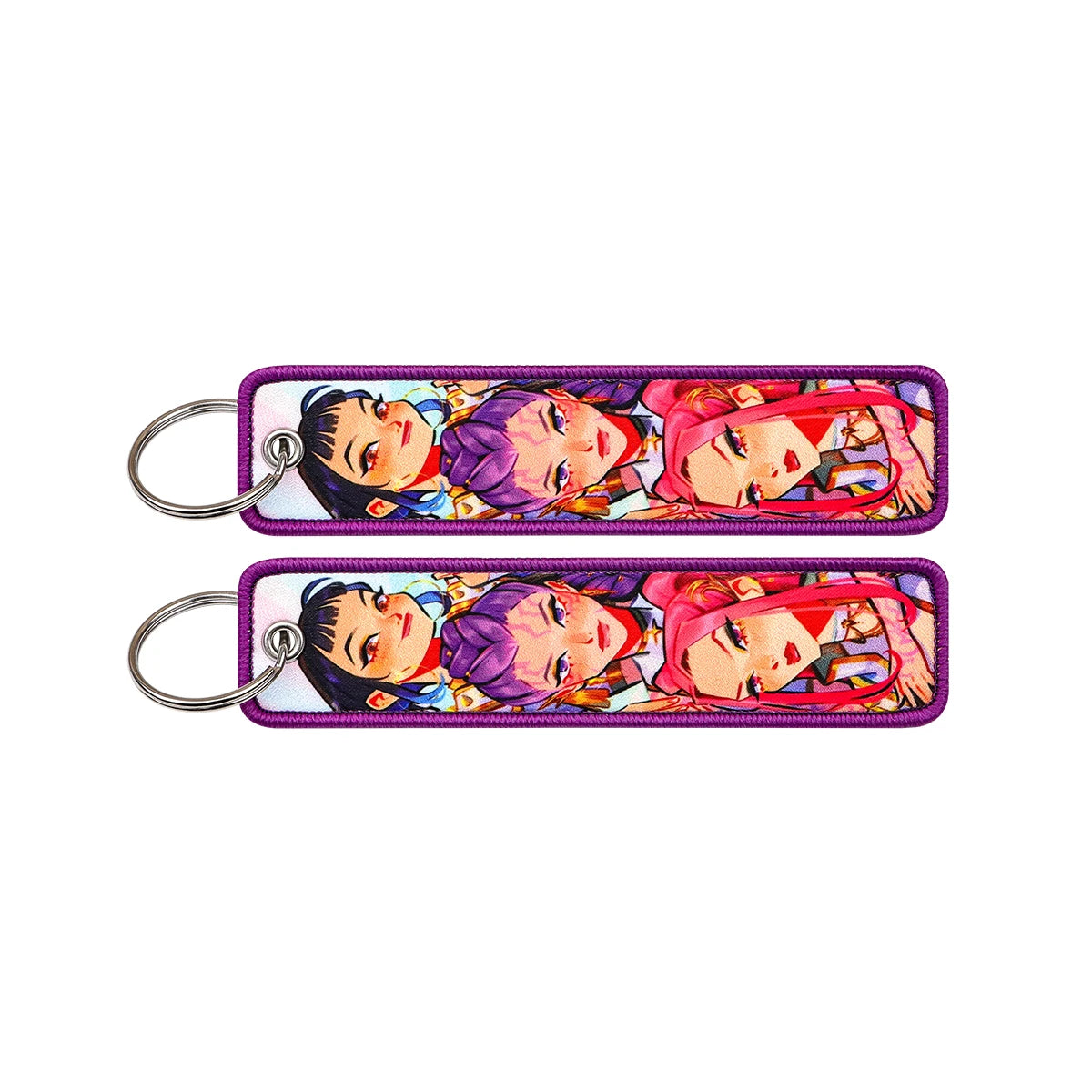 Anime Character Embroidery Keychain