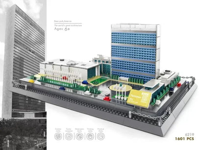 MOC World Famous Architecture Edifice Opera House Building Blocks Villa Savoye Bridge Tower Toy Children Birthday Christmas Gift