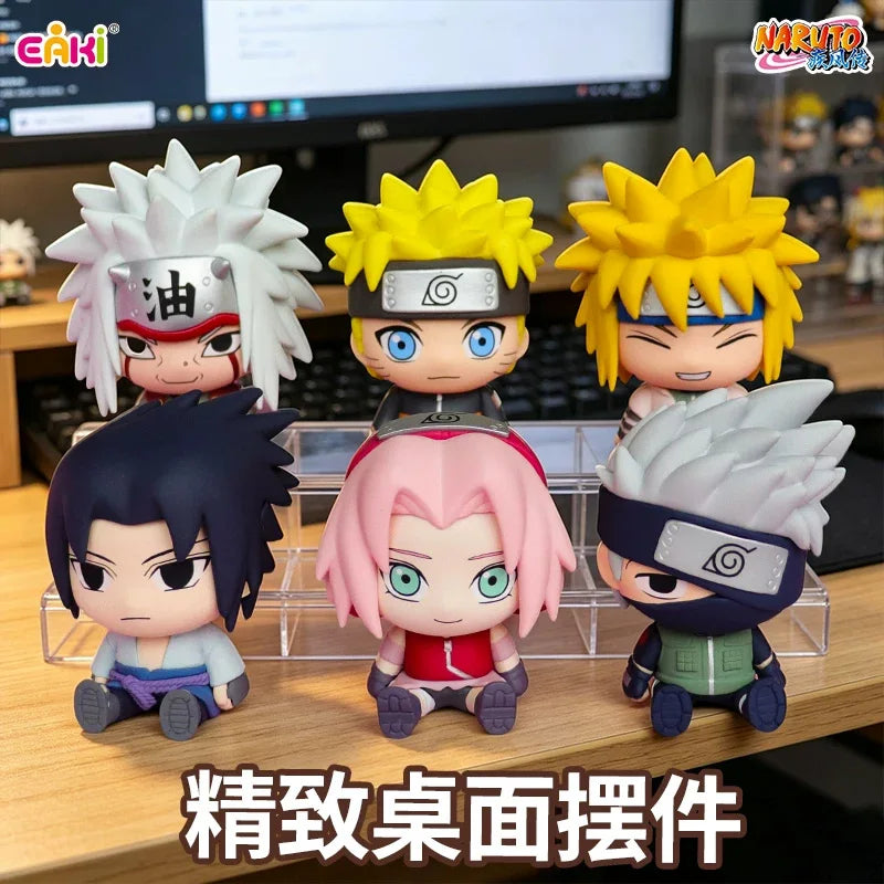 Authentic Stock Eaki Wind Transmission Sticker Sit Series Sasuke Itachi Trendy Play Anime Character Peripheral Blind Box