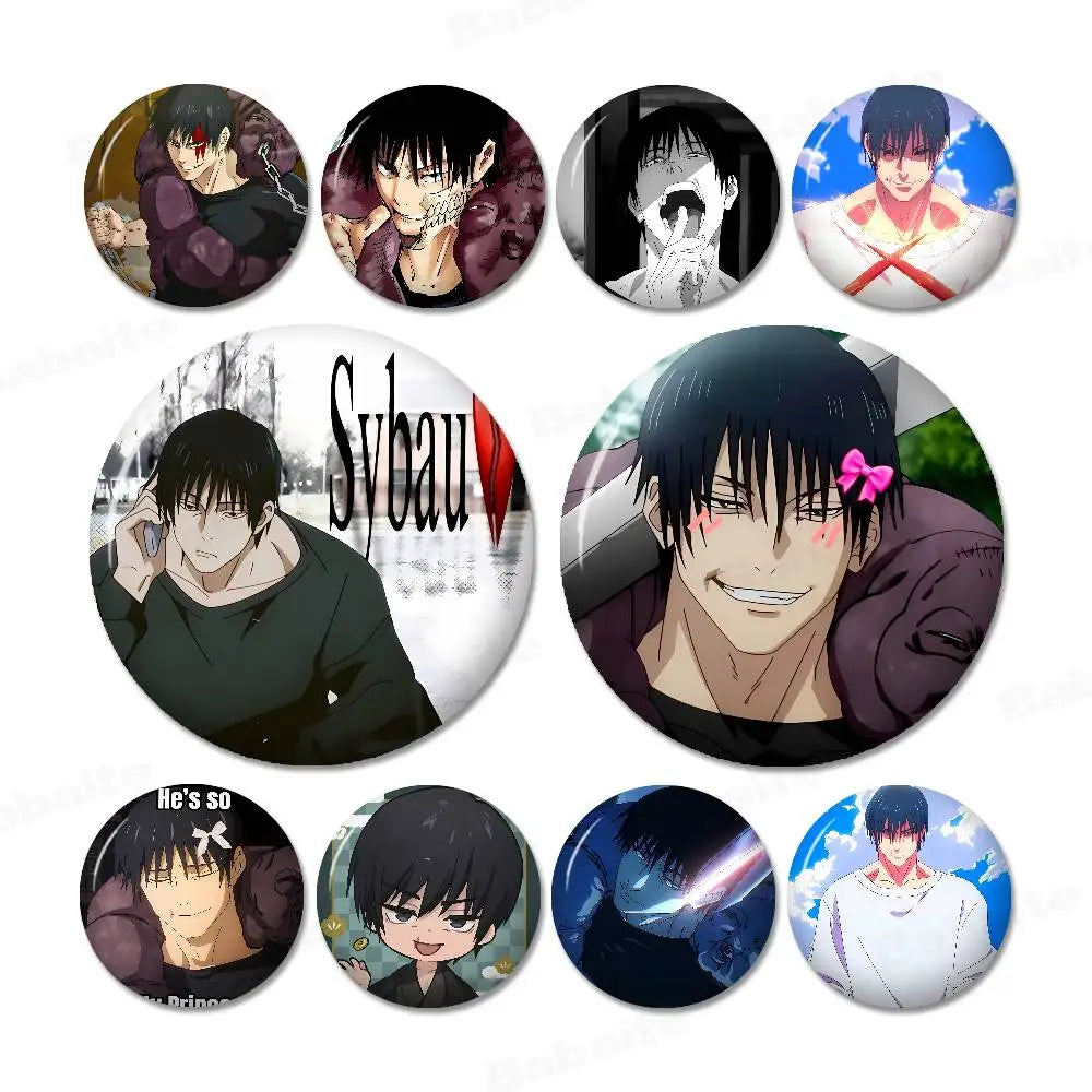 Anime Toji Fushiguro Photo Brooches Creative Round Badge Gifts Pins 32/44/58mm